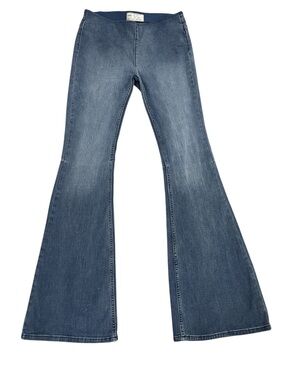 Free People Penny Women’s Size W28 High Rise Wide Leg Pull-On Flare Jeans Blue